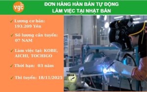 Đơn hàng hàn bán tự động lương cao tại Nhật Bản