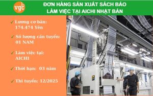 Tuyển 01 nam sản xuất sách báo tại Aichi, Nhật Bản
