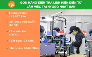 Đơn hàng lắp ráp linh kiện tại Hyogo Nhật Bản