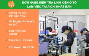 Đơn hàng kiểm tra linh kiện ô tô làm việc ở Aichi Nhật Bản
