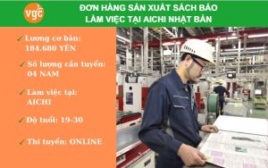 Tuyển 4 Nam đơn hàng sản xuất sách báo tại AiChi Nhật Bản