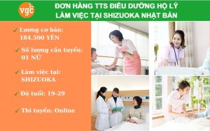 Đơn hàng điều dưỡng làm việc tại Shizuoka Nhật Bản
